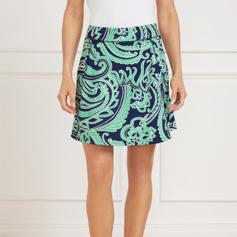 NEW Talbots Out & About Skort - Impressive Paisley Blue Green Sz XS